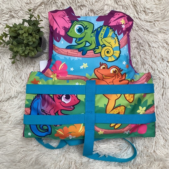 🎉3X HP🎉 Bass Pro Shops Child Deluxe Character Vest 💗 Aqua Purple & Green - Picture 3 of 11